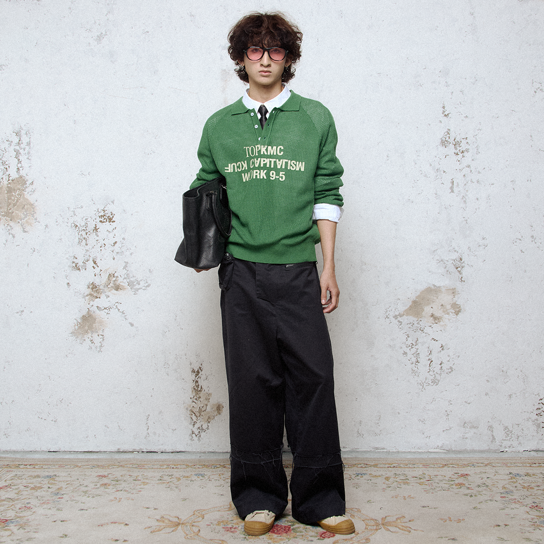 Áo LEN KNIT raglan KMC - F*WORK 9 to 5 - BOXY FIT