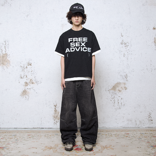 Áo thun KMC SEX ADVICE Black Regular T-shirt
